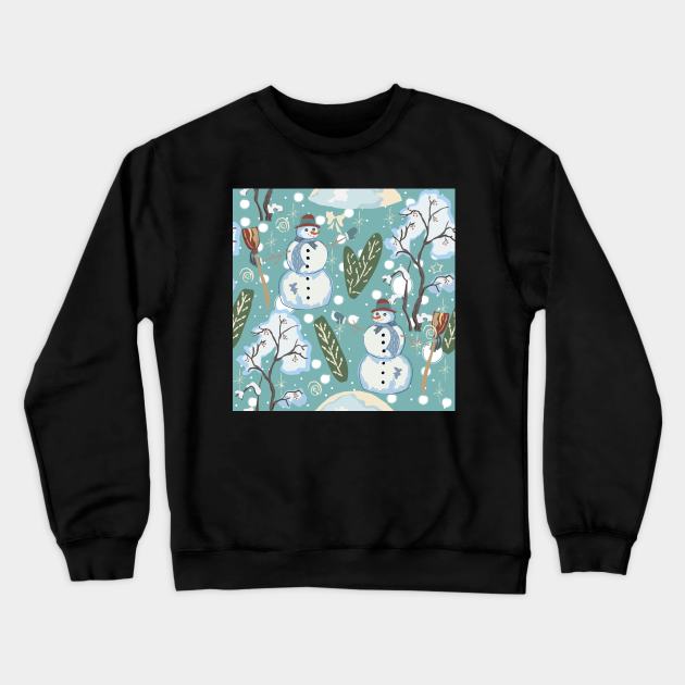 Snowman Crewneck Sweatshirt by KristinaStellar 